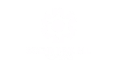A stylized sun symbol with eight rays surrounds a central circle, accompanied by the text "SOLAR FOR ALL" above and "MARYLAND" below, all in white against a black background