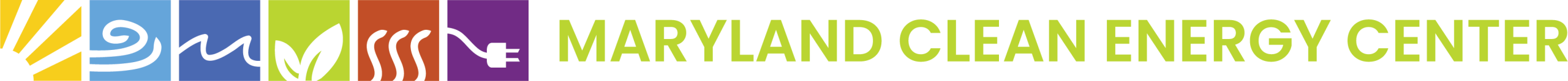 A colorful banner featuring the text "Maryland Clean Energy Center" alongside various symbols representing renewable energy sources. The logo appears to be a redirect from microsites back to the main MCEC site.